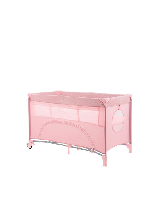 Kikka Boo NIghty Night Playpen 2 Levels with Changing Table & Mattress Pink 65x125cm