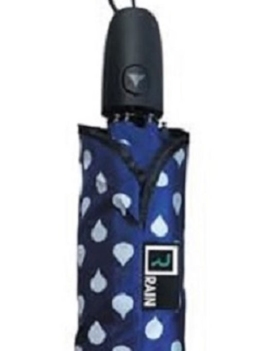 Rain Windproof Automatic Umbrella Compact Blue