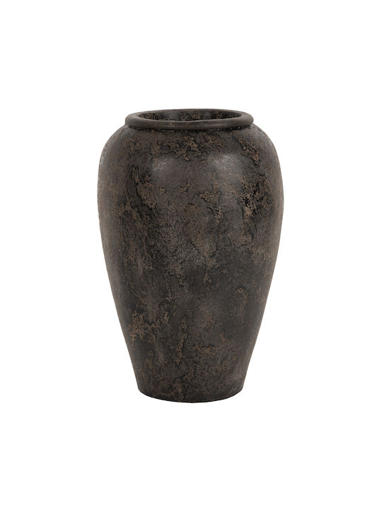 HomeMarkt Dekorative Vase Keramik Sparta Grau B25xH47cm