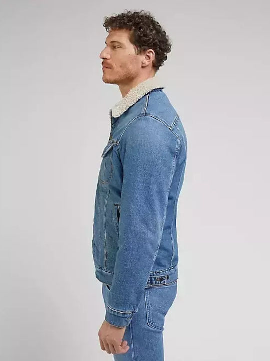 Lee Men's Winter Denim Jacket Blue