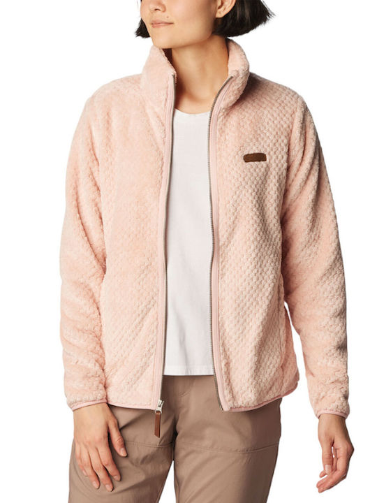 Women's Cardigan with Zipper Pink