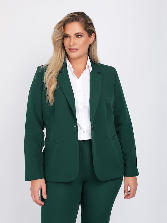 Dina Women's Crepe Blazer Green
