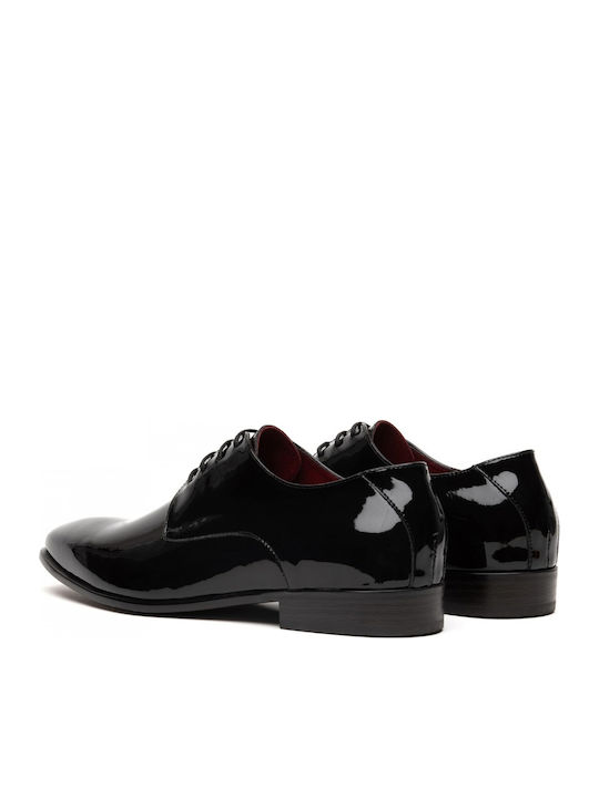 Handgefertigt Herrenschuhe aus Lackleder Schwarz