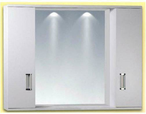 Gloria Fino 15-0010 Ορθογώνιος Led από Πλαστικό με Ράφι & Ντουλάπι 78x67cm Λευκός