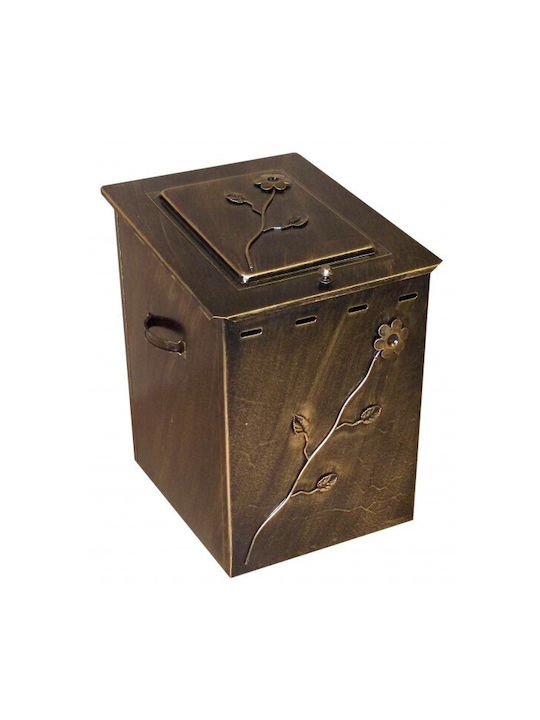 Ξ-8 Metallic Firewood Box 53x43x38cm Bronze