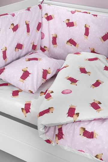 Saint Clair Σετ Κούνιας Fuchsia 3τμχ