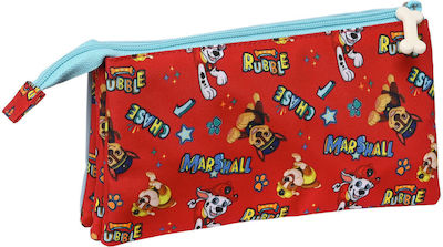 Paw Patrol Fabric Red Pencil Case with 2 Compartments