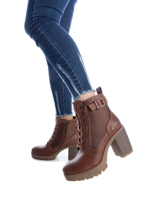 Refresh Women's Ankle Boots with High Heel Brown