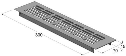 Finetto Vent Louver 7x30cm Rectangular