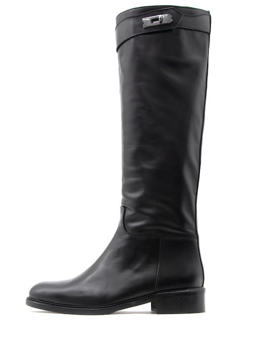 Once Leder Damenstiefel Schwarz