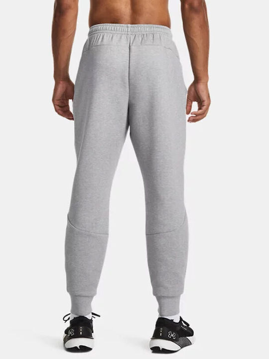 Under Armour Unstoppable Men's Fleece Sweatpants with Rubber Gray