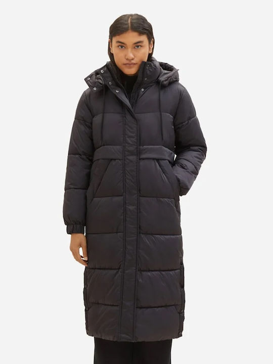 Women's Short Puffer Jacket for Winter Black