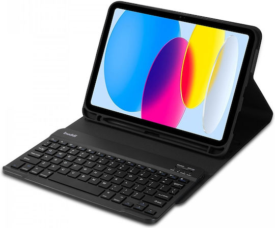 Buddi Zuna Flip Cover με Πληκτρολόγιο στα Αγγλικά US Μαύρη (Universal 10.9")
