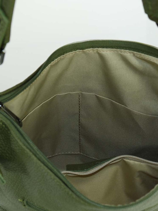 De piele Geantă de damă Crossbody Kaki