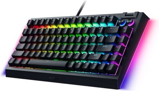 Razer BlackWidow V4 Gaming Mechanical Keyboard 75% with Razer Orange switches and RGB lighting (English US)