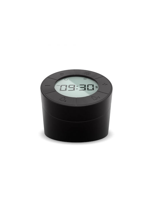 Mebus Tabletop Digital Clock with Alarm Black With Night Light 25648