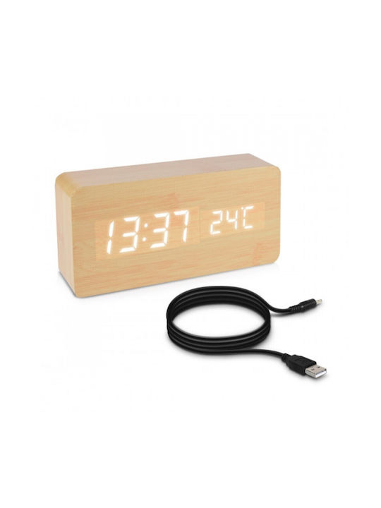 Επαναφορτιζόμενο Tabletop Digital Clock with Alarm GET-VST-862S-OEM