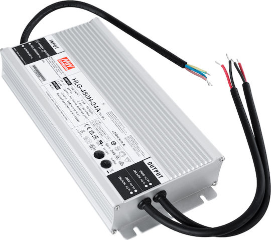 GloboStar Reglabil Dimmable Sursă de alimentare LED Etanș IP65 Putere 480W cu Tensiune de Ieșire 24V