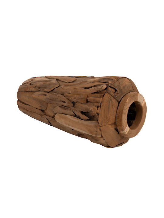 HomeMarkt Vază Decorativă Lemn Zenia Galben 15x15cm 1buc