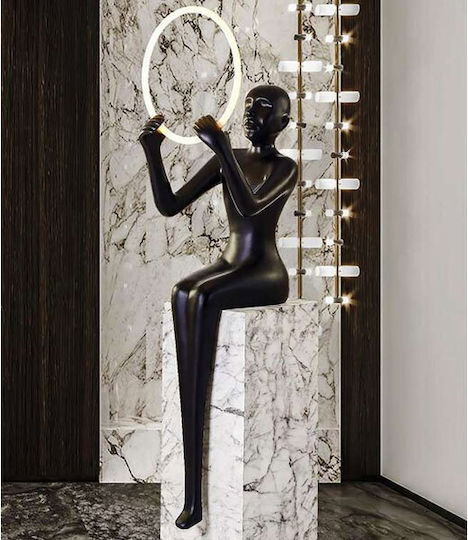 Atman Vintage LED Lampă de Podea Î160cm. Negru