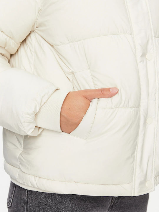 W E1 Drop Scurtă Jachetă de femei Puffer White