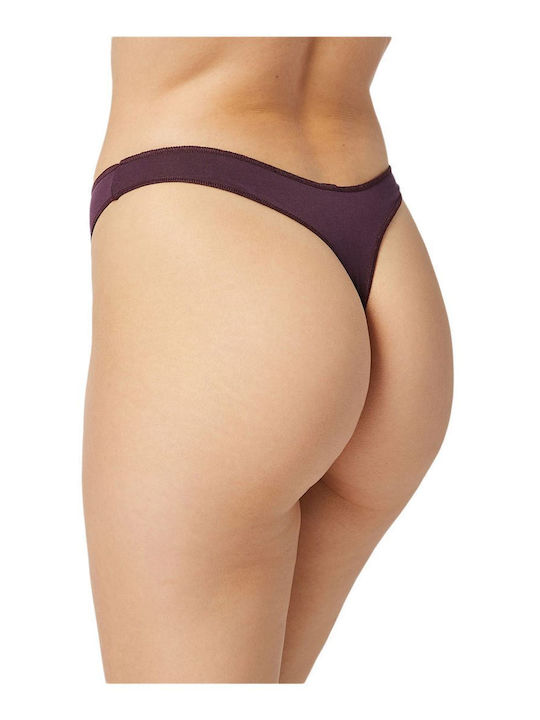 Fimelle Βαμβακερά Women's String 2Pack Purple