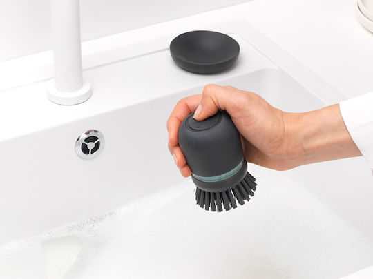 Brabantia SinkSide 302626 Plastic Cleaning Brush with Handle Dark Grey Gray
