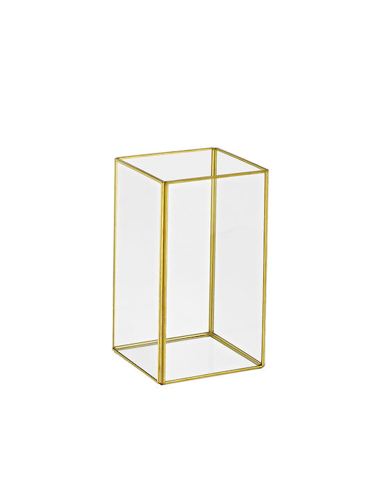 Palma Emporio Φαναράκι Γυάλινο Επιτραπέζιο Χρυσό 11.5x11.5x25.5εκ. Palma Emporio Φαναράκι Γυάλινο Επιτραπέζιο Χρυσό 11.5x11.5x25.5εκ.
