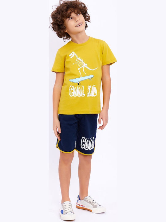 Kids' Set with Shorts Summer 2pcs Yellow