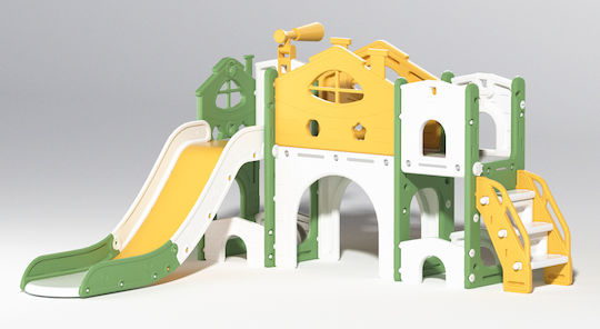 ForAll Plastic Playground Set with Basket and Tunnel Green for 1+ year