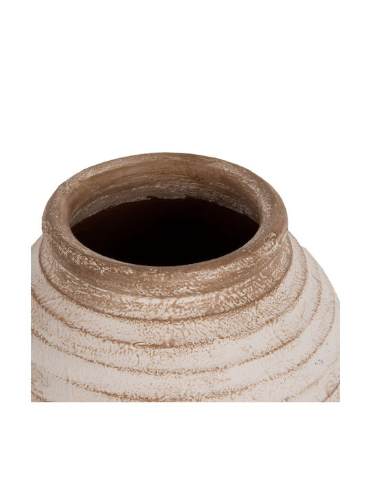 HomeMarkt Διακοσμητικό Βάζο Keramik Pydna Beige 28x14x35cm 1Stück