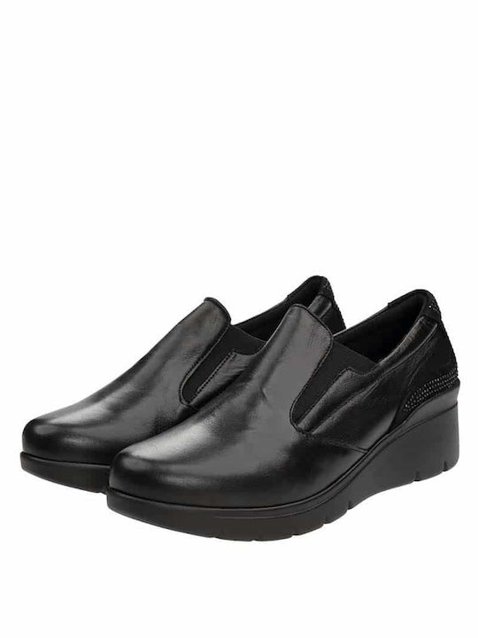 Manlisa Damen Slip-Ons Schwarz