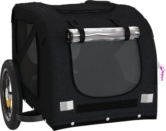 vidaXL Dog Carrying Black Stroller for 30kg Pets L124xW53xH53cm