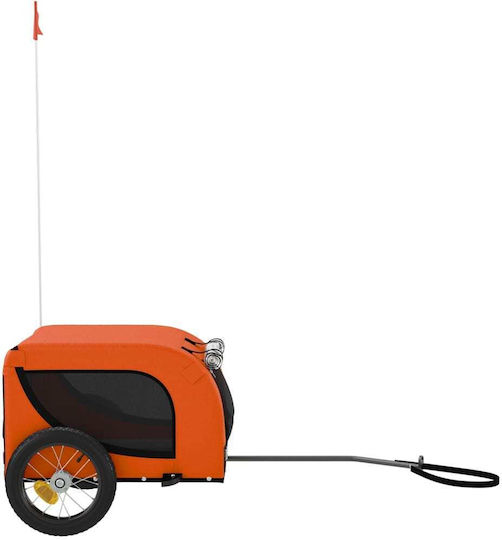 vidaXL Cosul pentru transport câine până la 30kg Portocaliu M124xL53xA53cm.