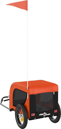 vidaXL Cosul pentru transport câine până la 30kg Portocaliu M124xL53xA53cm.