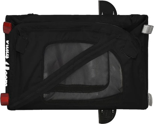 vidaXL Dog Carrying Black Stroller for 30kg Pets L124xW53xH53cm