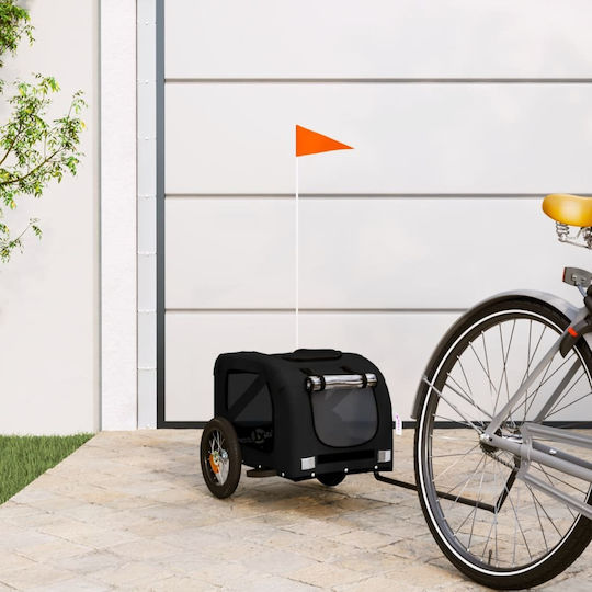 vidaXL Dog Carrying Black Stroller for 30kg Pets L124xW53xH53cm