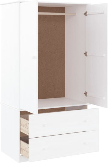 Doppeltür Kleiderschrank White 90x55x170cm