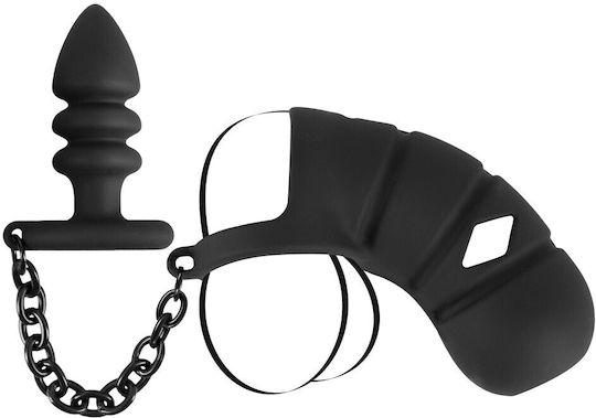 You2Toys με Πρωκτικό Βύσμα Κλουβί Πέους σε Μαύρο Χρώμα