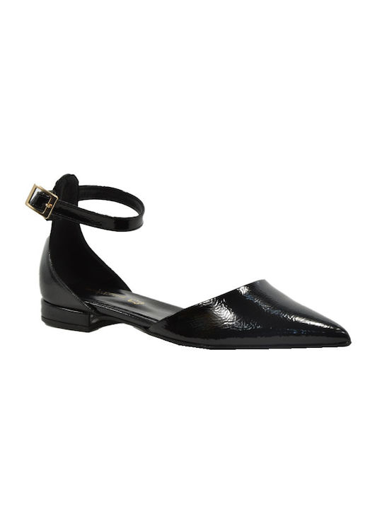 Piedini Damen Ballerinas aus Lackleder in Schwarz Farbe