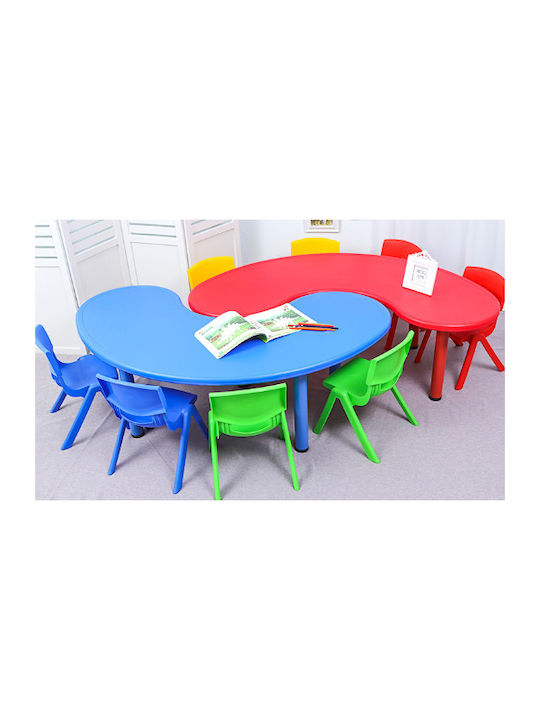 Halbmond Kinder Tischset mit Stühlen aus Plastik Gelb ForAll