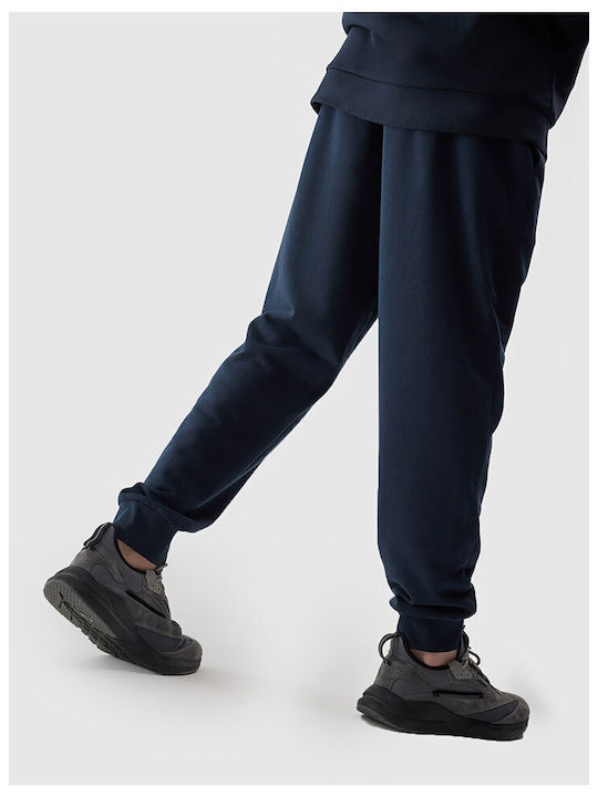 4F Men's Sweatpants with Rubber Blue