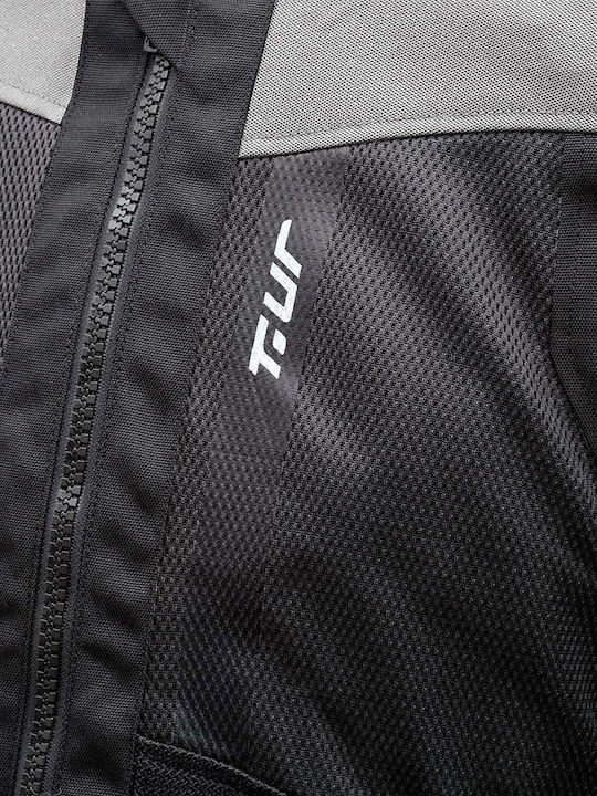 T.ur Etna Καλοκαιρινό Ανδρικό Μπουφάν Μηχανής Black/Light Grey