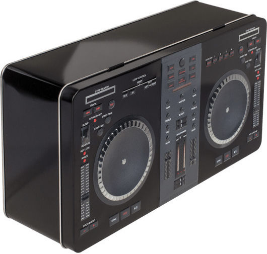 Out of the Blue Dj Keyboard Кутия Обща Употреба с Капак Металик 26x14x8см