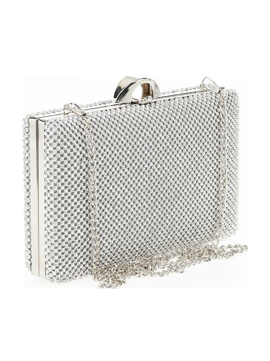 Damentasche Schultertasche Silber