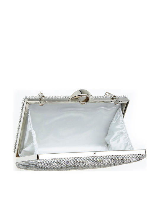 Damentasche Schultertasche Silber