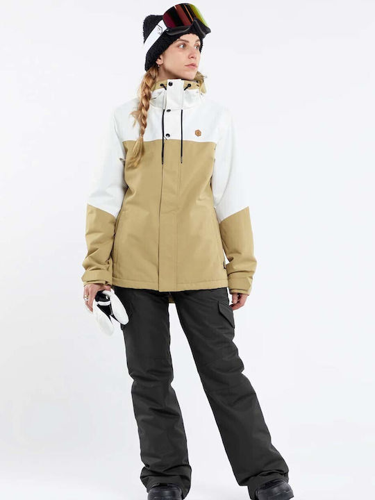 Volcom Bolt H0452413-DKA Γυναικείο Μπουφάν για Σκι & Snowboard Μπεζ