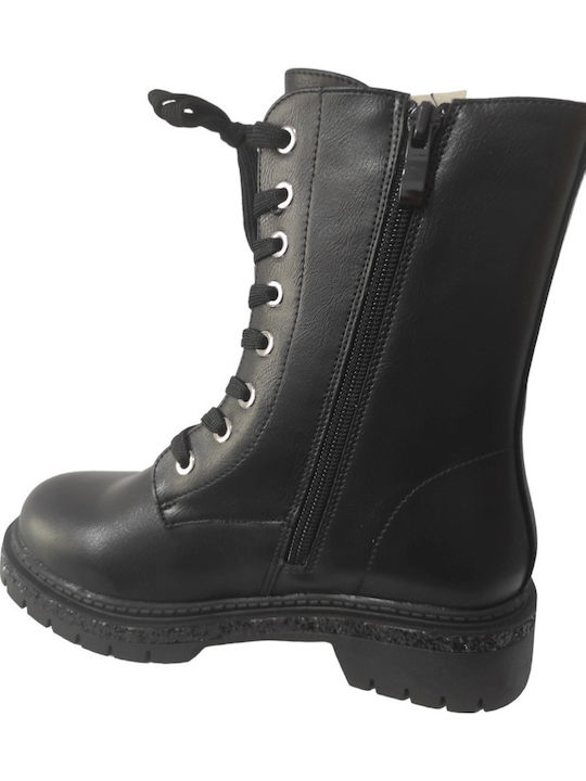 Kinderstiefel mit Reißverschluss Schwarz