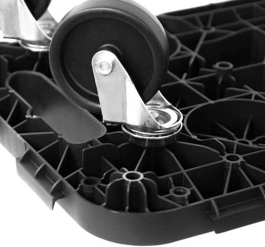 vidaXL Platform Trolley for Weight Load up to 300kg Black