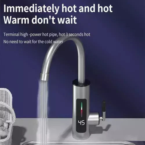 Wall Mounted Electric Single-Phase Instant Heater Tap for Bathroom / Kitchen 3kW